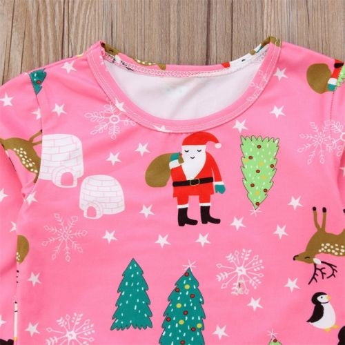 Christmas Toddler Kids Baby Girl Outfits