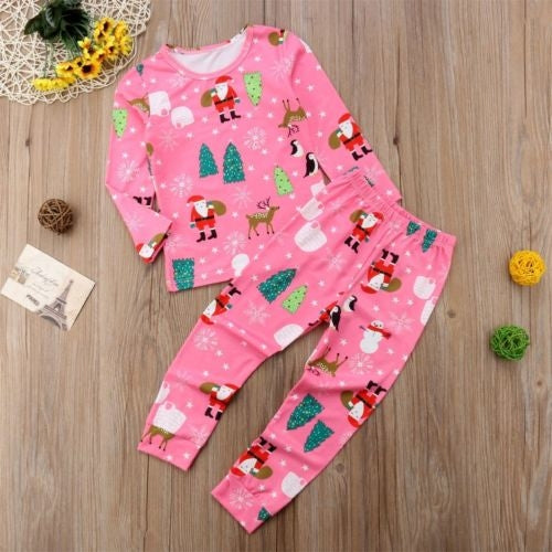 Christmas Toddler Kids Baby Girl Outfits