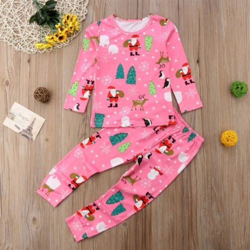 Christmas Toddler Kids Baby Girl Outfits