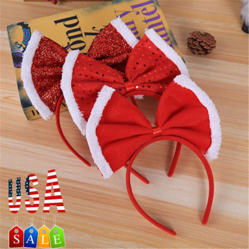 3Styles Christmas Bowknot Headband Fancy