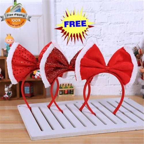 3Styles Christmas Bowknot Headband Fancy