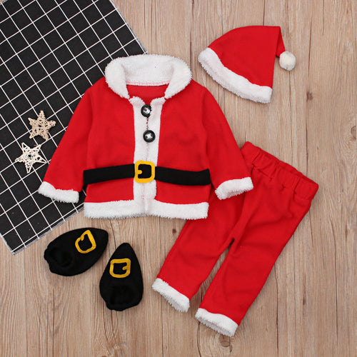 4PCS Christmas Santa Claus newborn boys girls New
