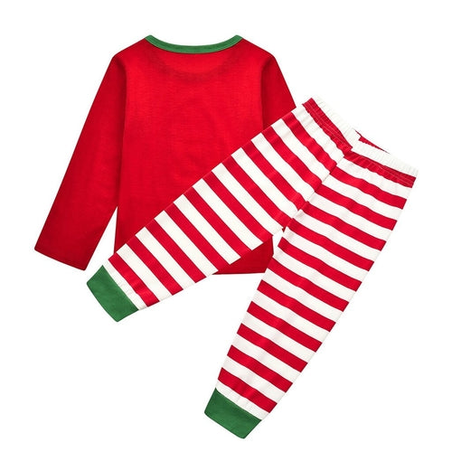 Christmas Children Kids Printed Letter Top+Pants
