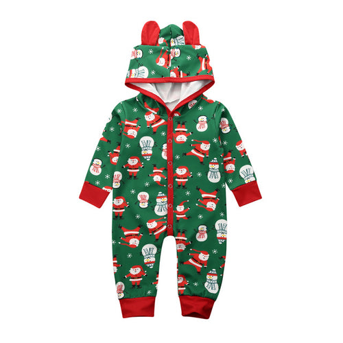 Christmas Newborn Baby Girl Boy Rompers Ears