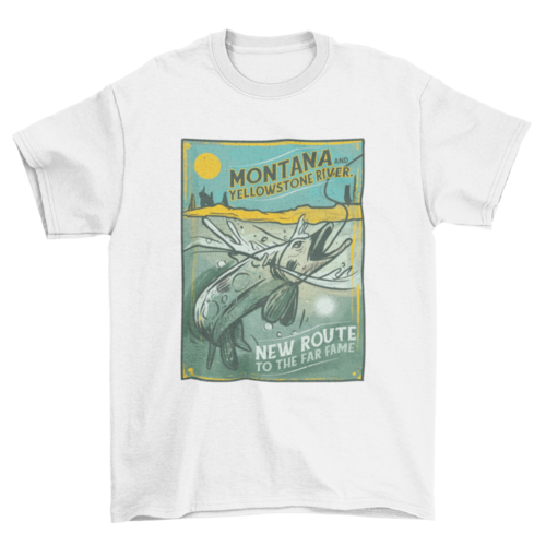 Vintage fishing t-shirt design