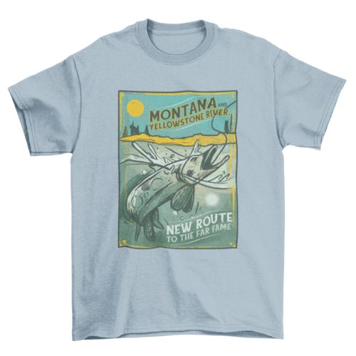 Vintage fishing t-shirt design