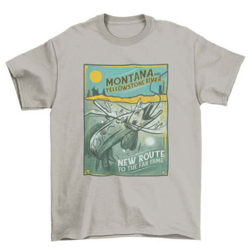 Vintage fishing t-shirt design
