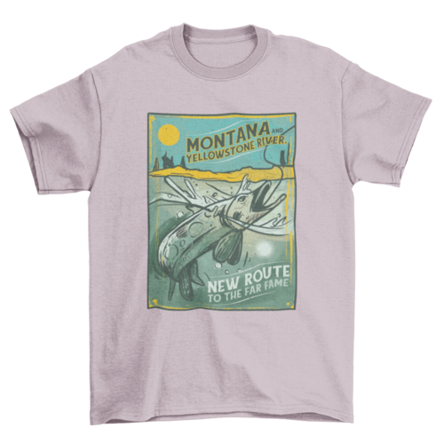 Vintage fishing t-shirt design