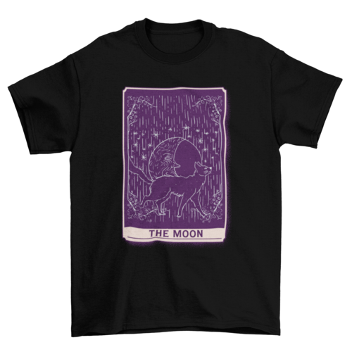 Tarot card cat and moon t-shirt
