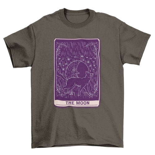 Tarot card cat and moon t-shirt