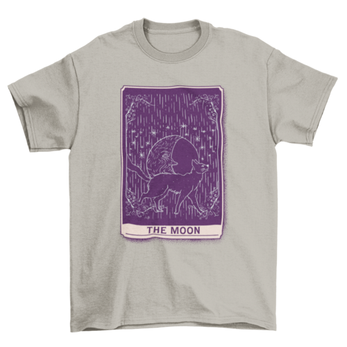 Tarot card cat and moon t-shirt