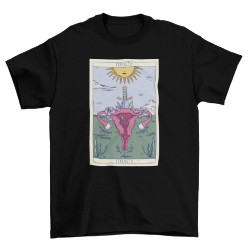 Uterus tarot card t-shirt