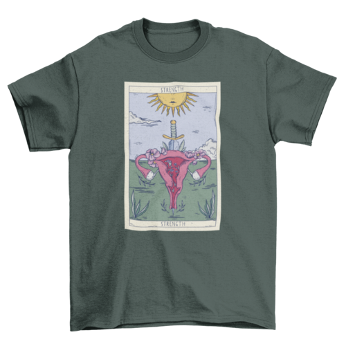Uterus tarot card t-shirt