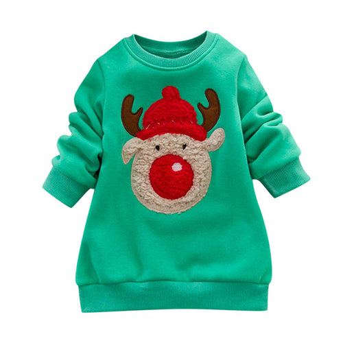 cute Toddler Baby Long Sleeve Print Christmas Deer