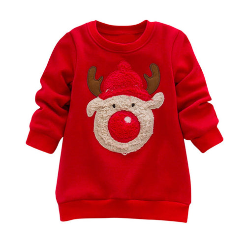 cute Toddler Baby Long Sleeve Print Christmas Deer