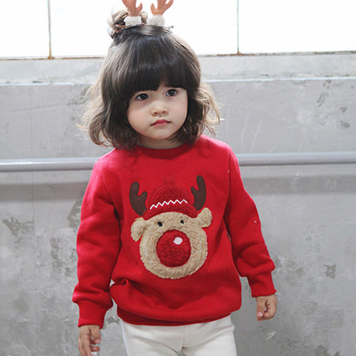 cute Toddler Baby Long Sleeve Print Christmas Deer